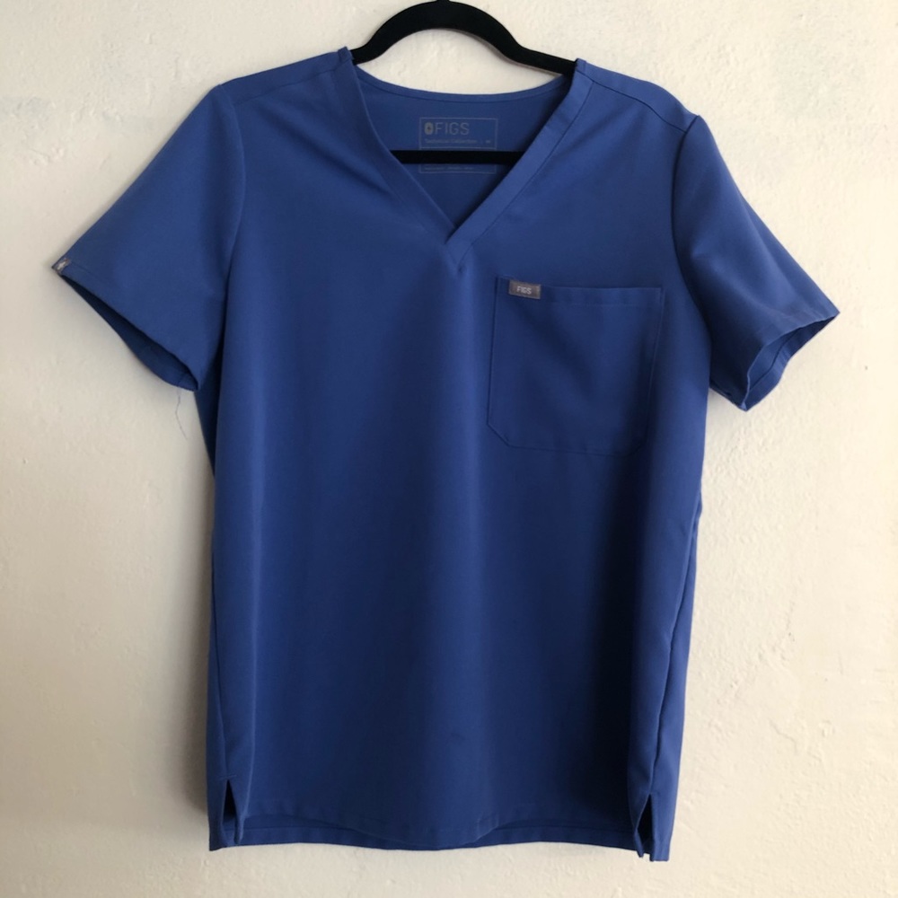 Figs Denim Catrina Scrub Top size Med.